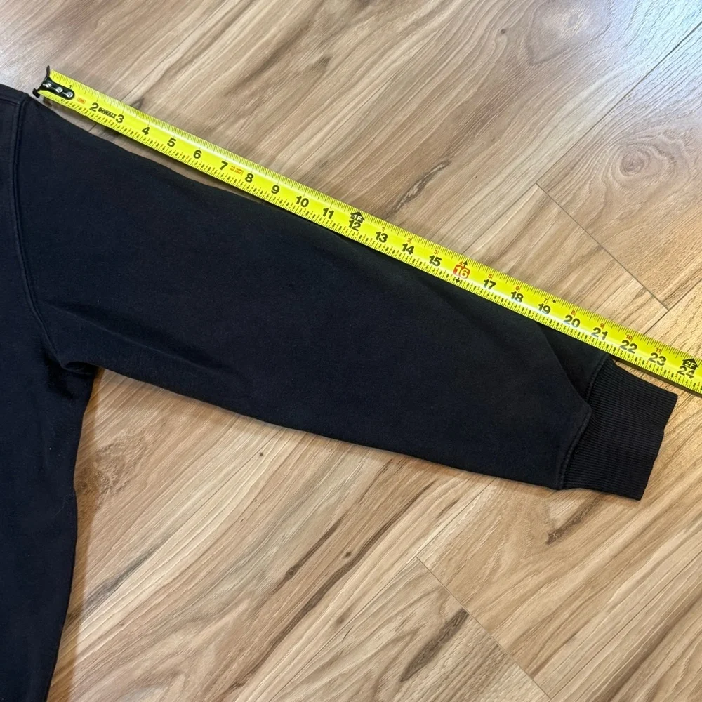 The North Face Black Hoodie with Red Logo Patch